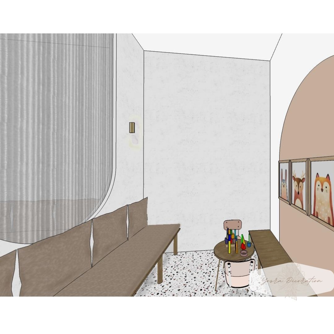 Décoration et aménagement d'une salle d'attente de cabinet médical
