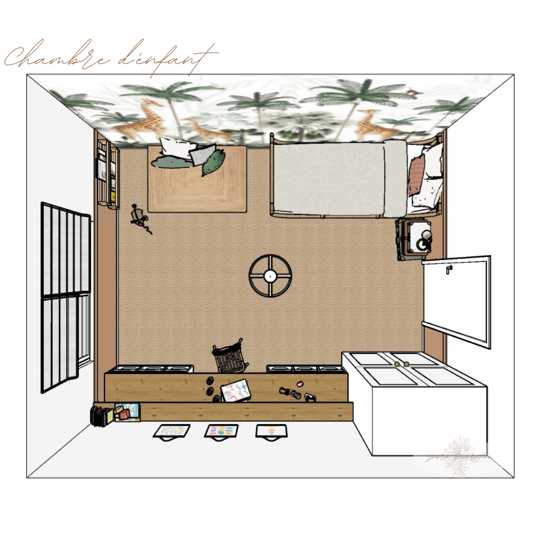 Chambre enfant savane