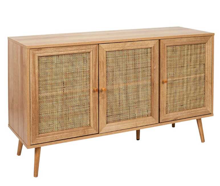Buffet en bois, style balinais