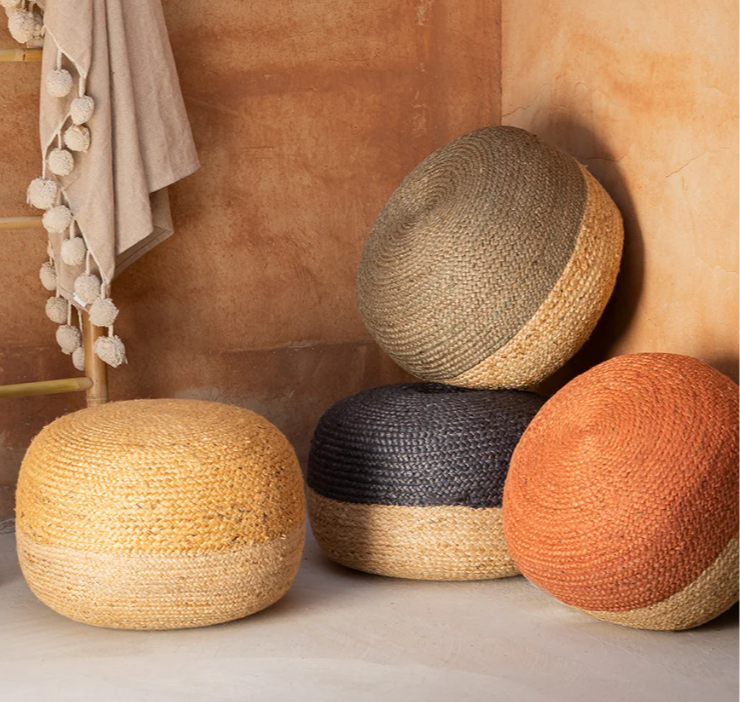 Pouf en jute