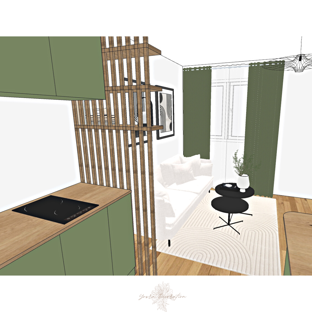 Studio scandi-industriel